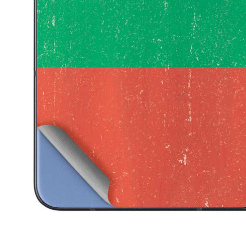 Bulgarian Flag Distressed Galaxy Z Fold5 5G Skin