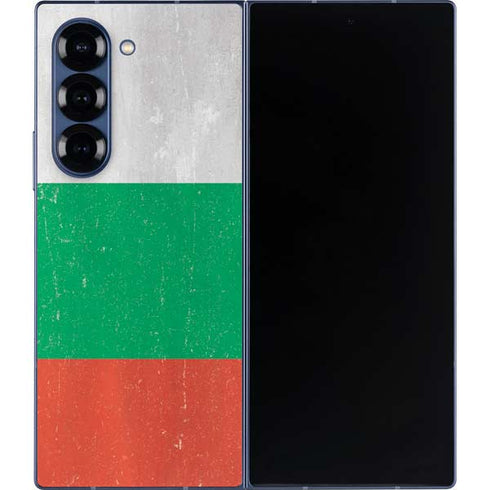 Bulgarian Flag Distressed Galaxy Z Fold6 Skin