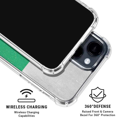 Bulgarian Flag Distressed iPhone 15 Clear Case