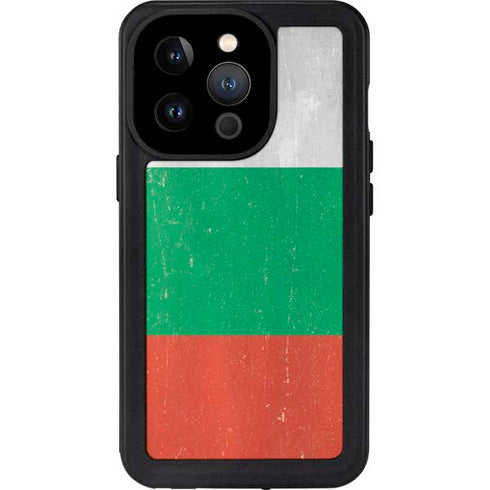 Bulgarian Flag Distressed iPhone 15 Pro Waterproof Case