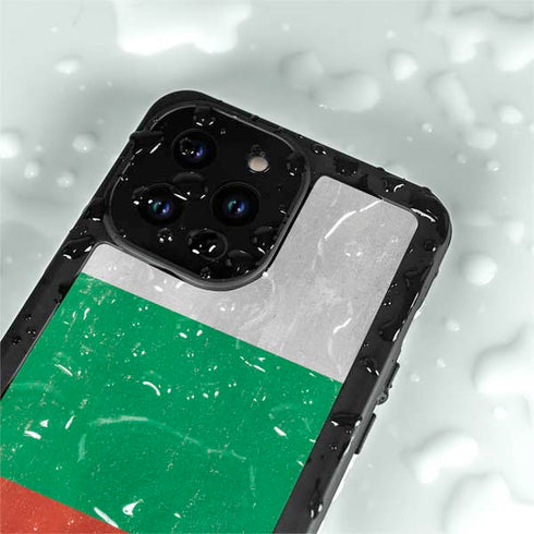 Bulgarian Flag Distressed iPhone 15 Pro Waterproof Case