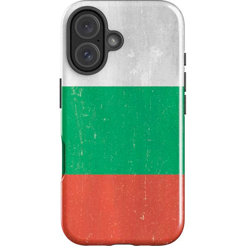 Bulgarian Flag Distressed iPhone 16 Impact Case