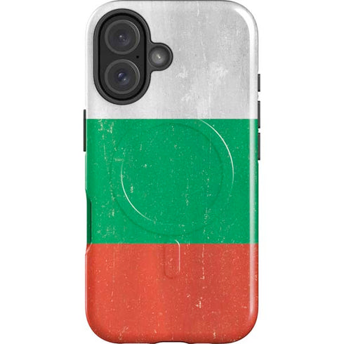Bulgarian Flag Distressed iPhone 16 Plus Magsafe Impact Case