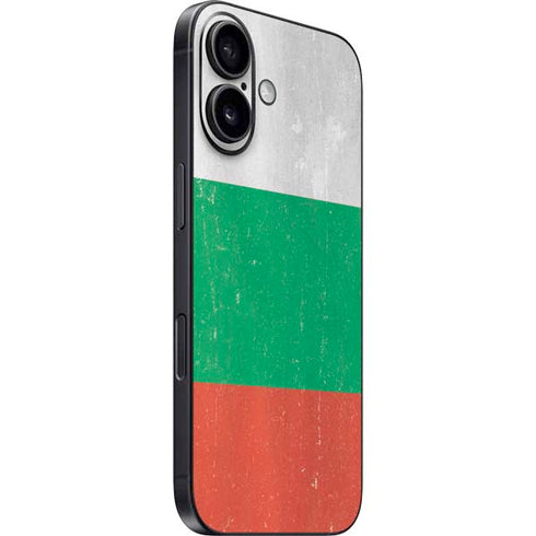 Bulgarian Flag Distressed iPhone 16 Plus Skin