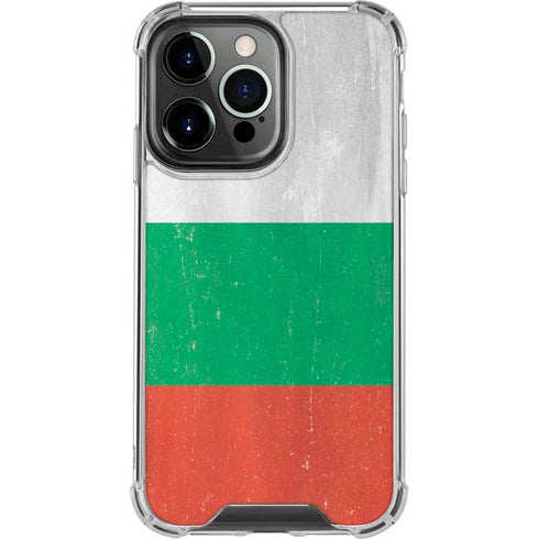 Bulgarian Flag Distressed iPhone 16 Pro Clear Case