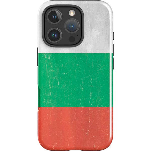 Bulgarian Flag Distressed iPhone 16 Pro Max Impact Case
