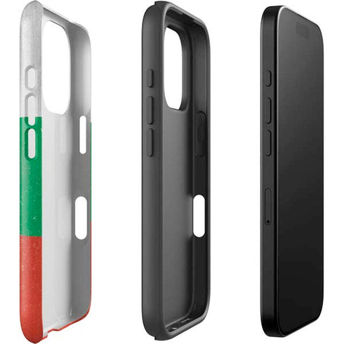 Bulgarian Flag Distressed iPhone 16 Pro Max Impact Case