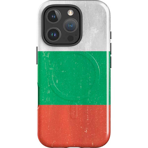 Bulgarian Flag Distressed iPhone 16 Pro Max Magsafe Impact Case