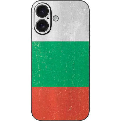 Bulgarian Flag Distressed iPhone 16 Skin