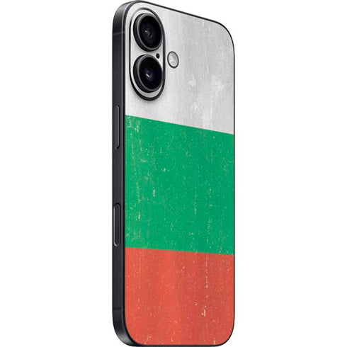 Bulgarian Flag Distressed iPhone 16 Skin