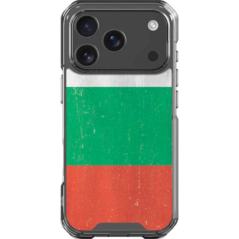 Bulgarian Flag Distressed iPhone 18 Pro Clear Case