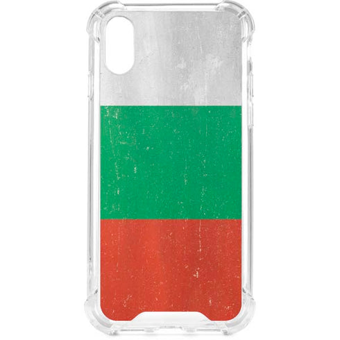Bulgarian Flag Distressed iPhone XS Clear Case