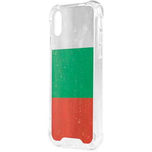 Bulgarian Flag Distressed iPhone XS Clear Case
