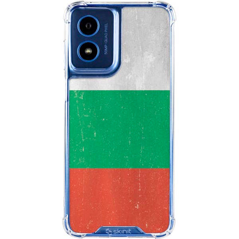 Bulgarian Flag Distressed Moto G 5G (2024) Clear Case