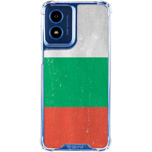 Bulgarian Flag Distressed Moto G Play 4G (2024) Clear Case