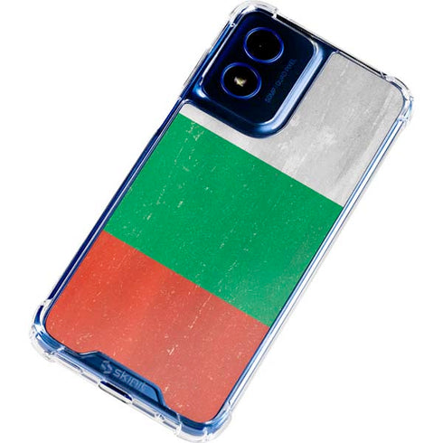 Bulgarian Flag Distressed Moto G Play 4G (2024) Clear Case