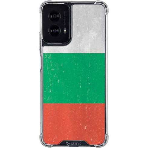 Bulgarian Flag Distressed Moto G Power 5G (2024) Clear Case