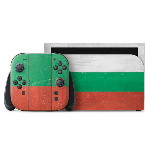 Bulgarian Flag Distressed Nintendo Switch 2 (2025) with Joy-Con Skin