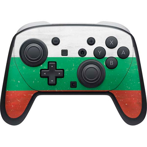 Bulgarian Flag Distressed Nintendo Switch 2 (2025) Pro Controller Skin