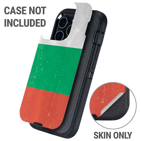 Bulgarian Flag Distressed Otterbox Defender iPhone Skin