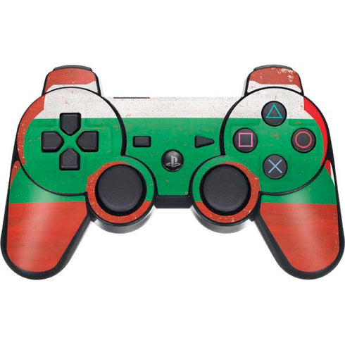 Bulgarian Flag Distressed PS3 Dual Shock wireless controller Skin