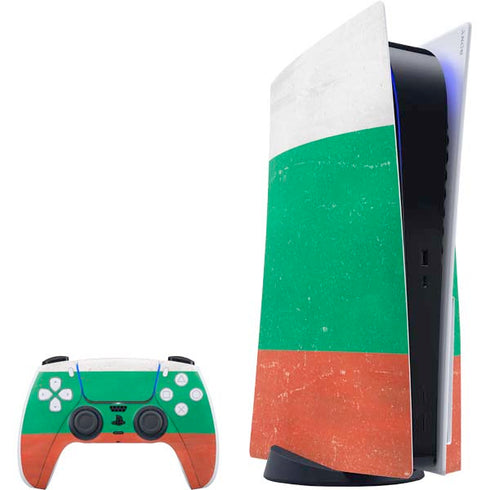 Bulgarian Flag Distressed PlayStation PS5 Skins
