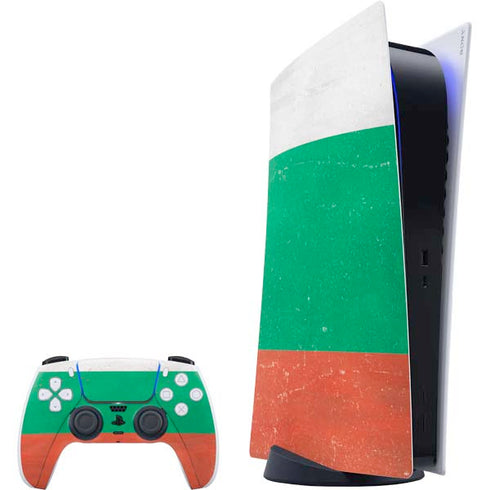 Bulgarian Flag Distressed PlayStation PS5 Skins