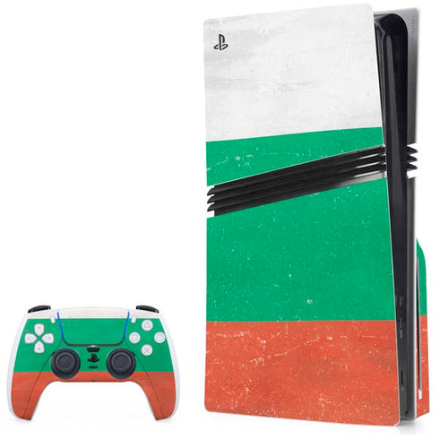 Bulgarian Flag Distressed PlayStation PS5 Skins