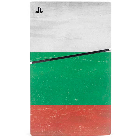 Bulgarian Flag Distressed PS5 Slim Digital Edition Console Skin