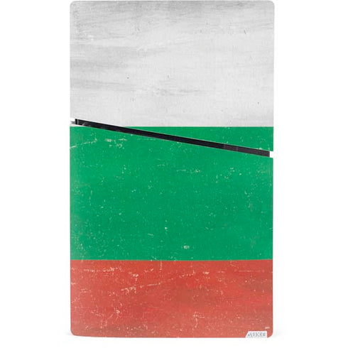 Bulgarian Flag Distressed PS5 Slim Digital Edition Console Skin