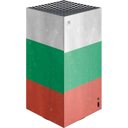 Bulgarian Flag Distressed XBox Series X Digital Edition Console Skin