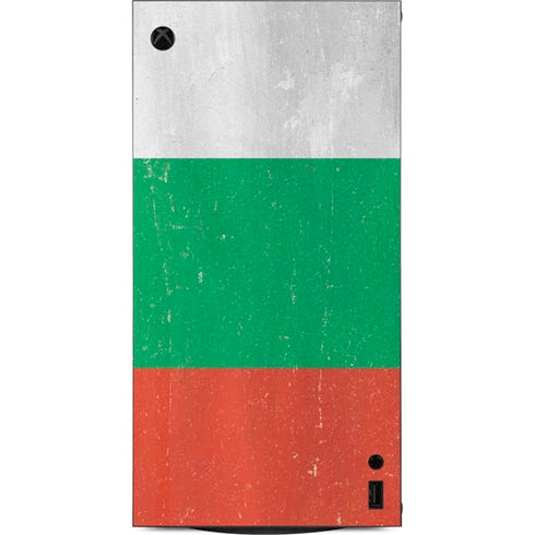 Bulgarian Flag Distressed XBox Series X Digital Edition Console Skin