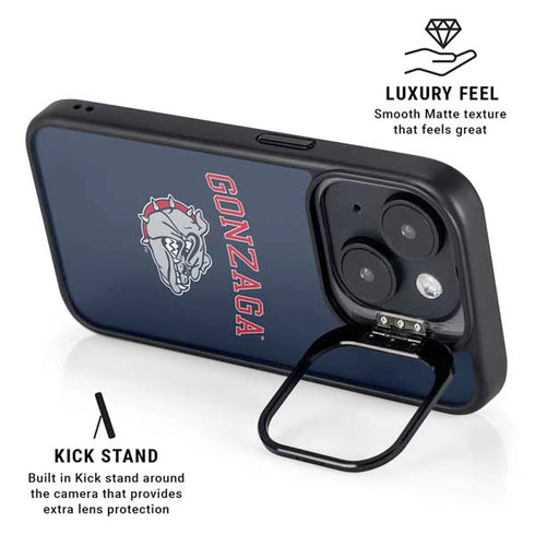 Gonzaga University Bulldogs iPhone 15 Plus Kickstand Case