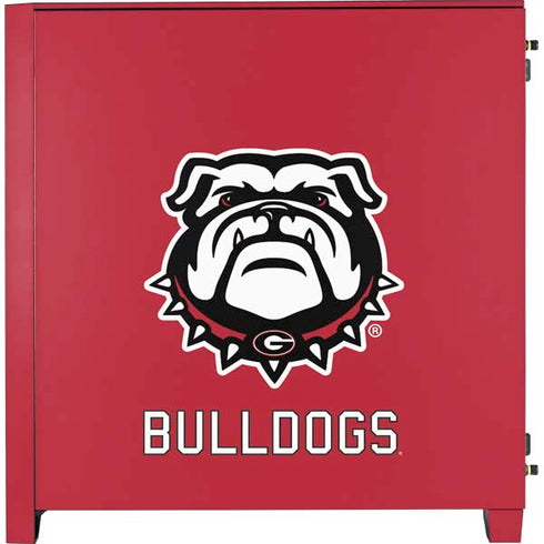 University of Georgia Bulldogs Logo Corsair 4000D Tempered Glass Mid-Tower ATX Case Skin