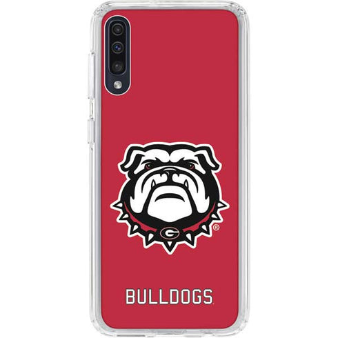 University of Georgia Bulldogs Logo Galaxy A50 Clear Case