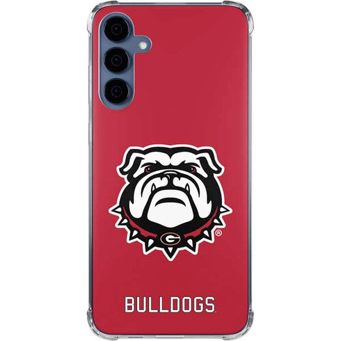University of Georgia Bulldogs Logo Galaxy A55 5G Clear Case