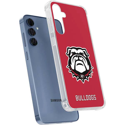University of Georgia Bulldogs Logo Galaxy A55 5G Clear Case