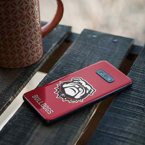 University of Georgia Bulldogs Logo Galaxy S10e Skin