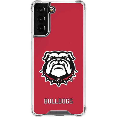 University of Georgia Bulldogs Logo Galaxy S21 FE Clear Case