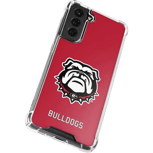 University of Georgia Bulldogs Logo Galaxy S21 FE Clear Case