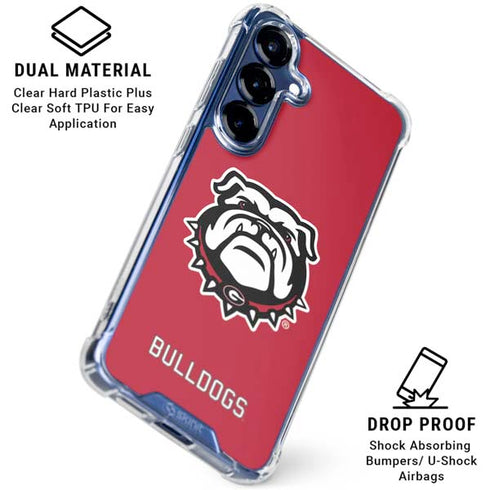 University of Georgia Bulldogs Logo Galaxy S25 FE Clear Case
