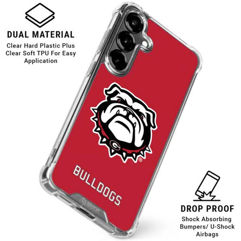 University of Georgia Bulldogs Logo Galaxy S26 Clear Case