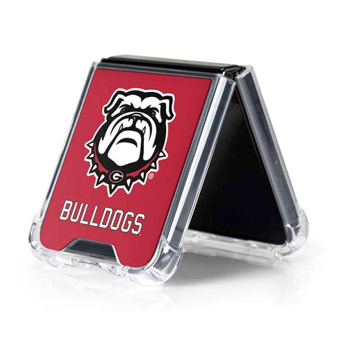 University of Georgia Bulldogs Logo Galaxy Z Flip5 5G Clear Case