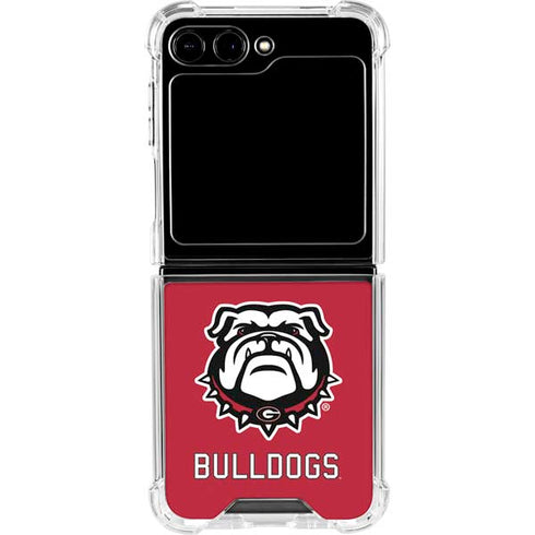 University of Georgia Bulldogs Logo Galaxy Z Flip6 Clear Case