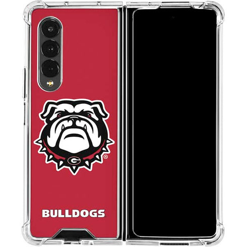 University of Georgia Bulldogs Logo Galaxy Z Fold4 5G Clear Case