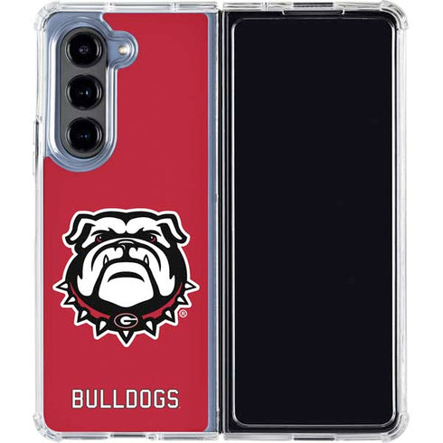 University of Georgia Bulldogs Logo Galaxy Z Fold5 5G Clear Case