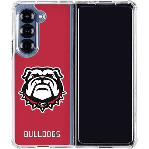 University of Georgia Bulldogs Logo Galaxy Z Fold7 Clear Case