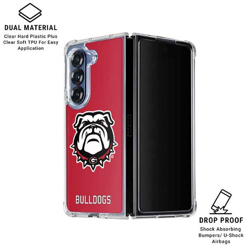 University of Georgia Bulldogs Logo Galaxy Z Fold7 Clear Case