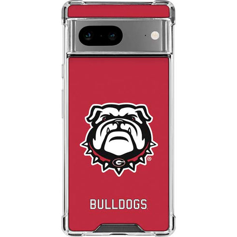 University of Georgia Bulldogs Logo Google Pixel 8a Clear Case