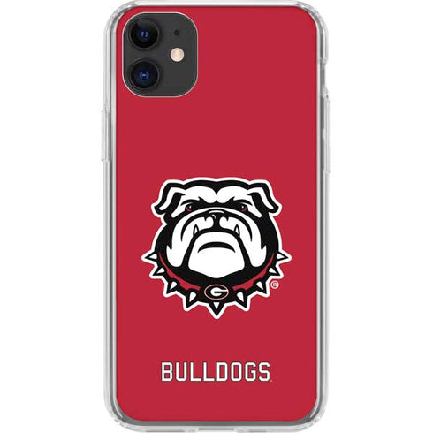 University of Georgia Bulldogs Logo iPhone 11 Clear Case